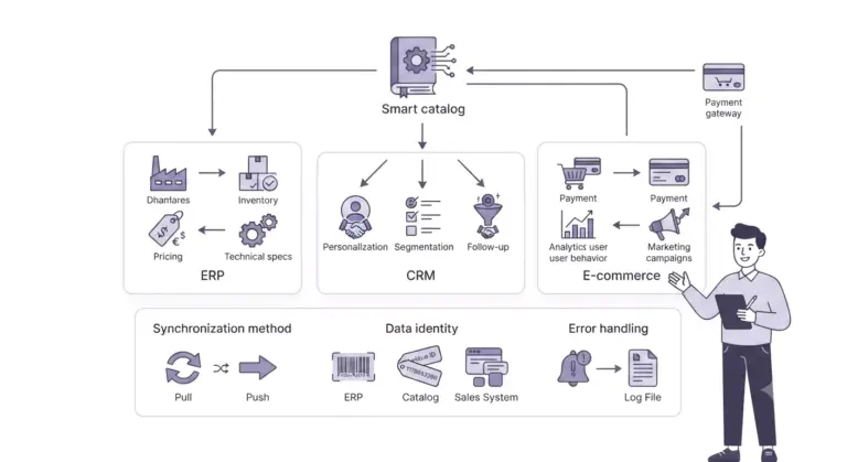 اتصال کاتالوگ هوشمند به CRM